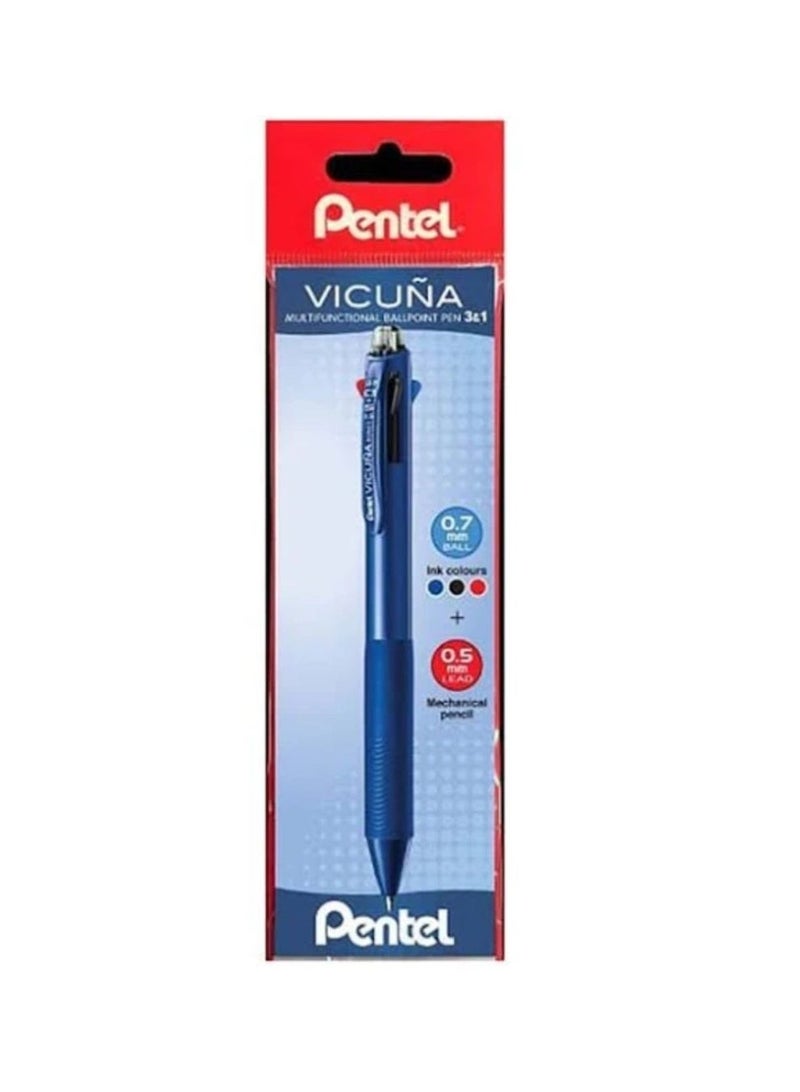 Pentel Vicuna Multi Function Pen 3 Color And Mechanical Pencil- Pack Of 02 - Image 2